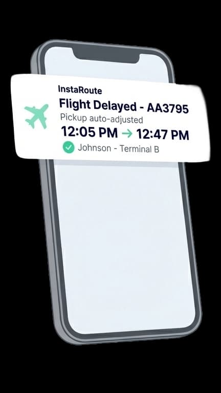 Detailed flight status view with predictive arrival times
